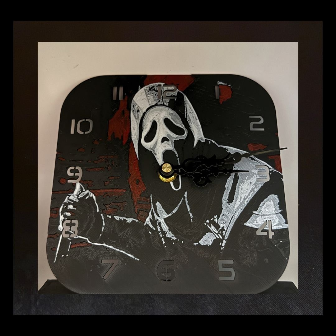 Ghostface Wall Clock - Stylish Horror Decor for Fans — Belladonna Luna ...