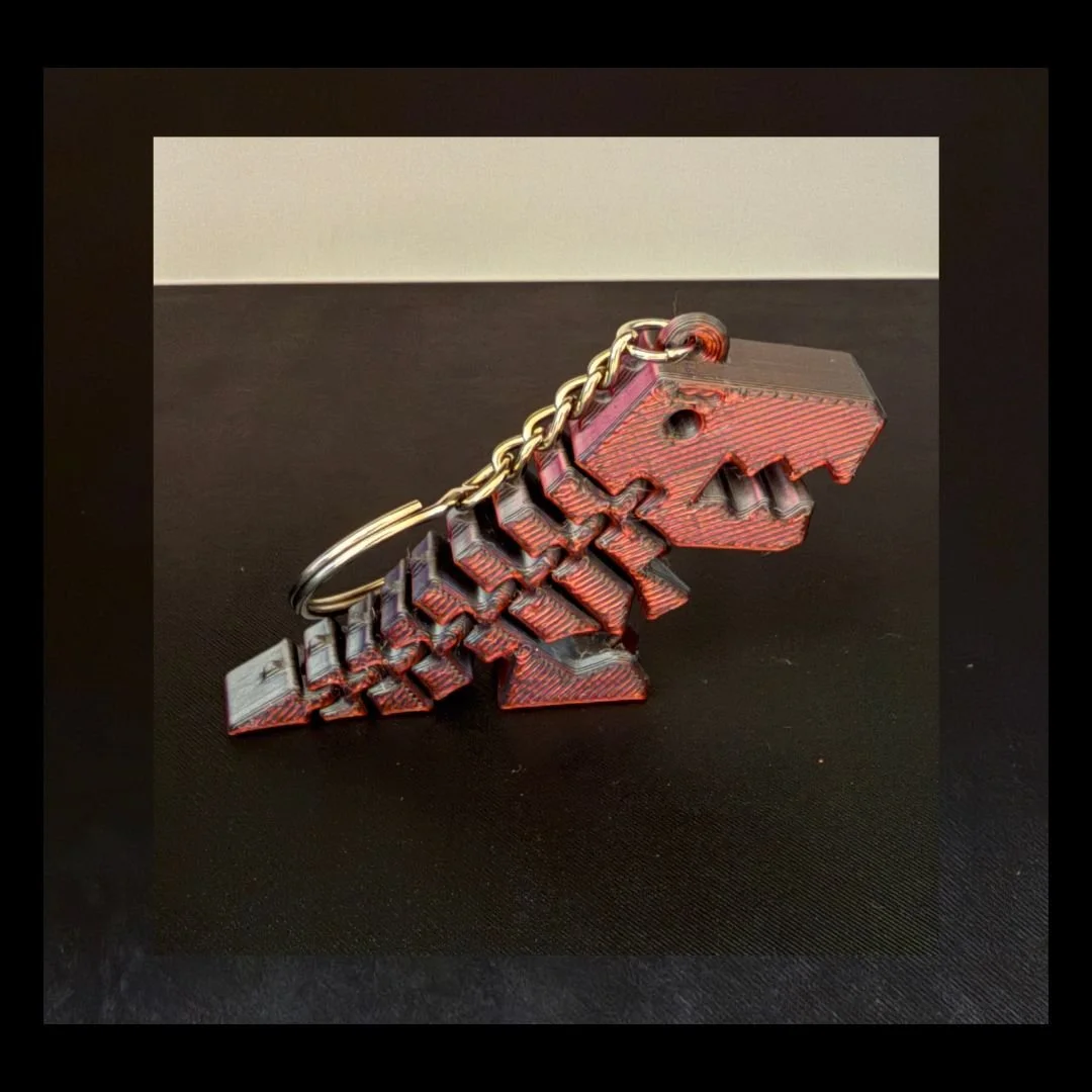 Flexi Rexi Dinosaur Fidget Keychain
