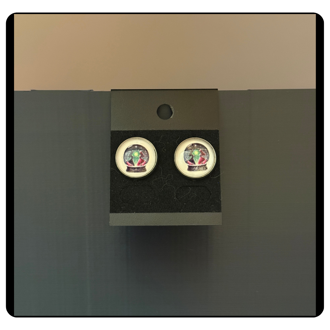 Wicked Musical Cabochon Stud Earrings