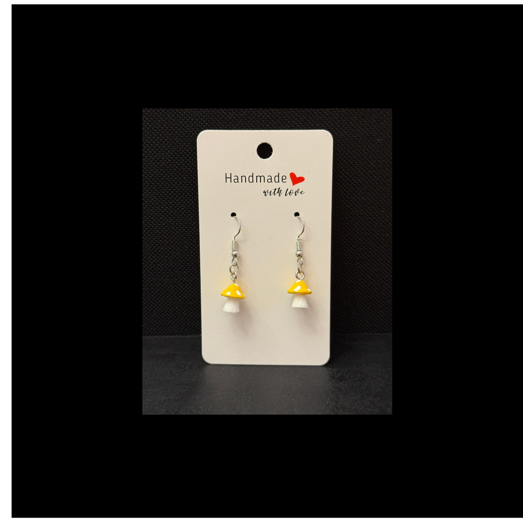 Whimsical Mushroom Dangle Earrings