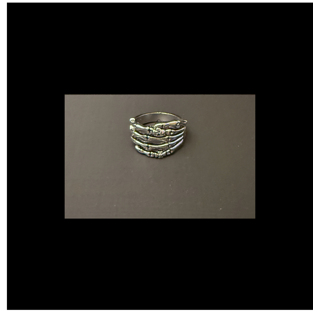 Silver Tone Skeleton Finger Ring