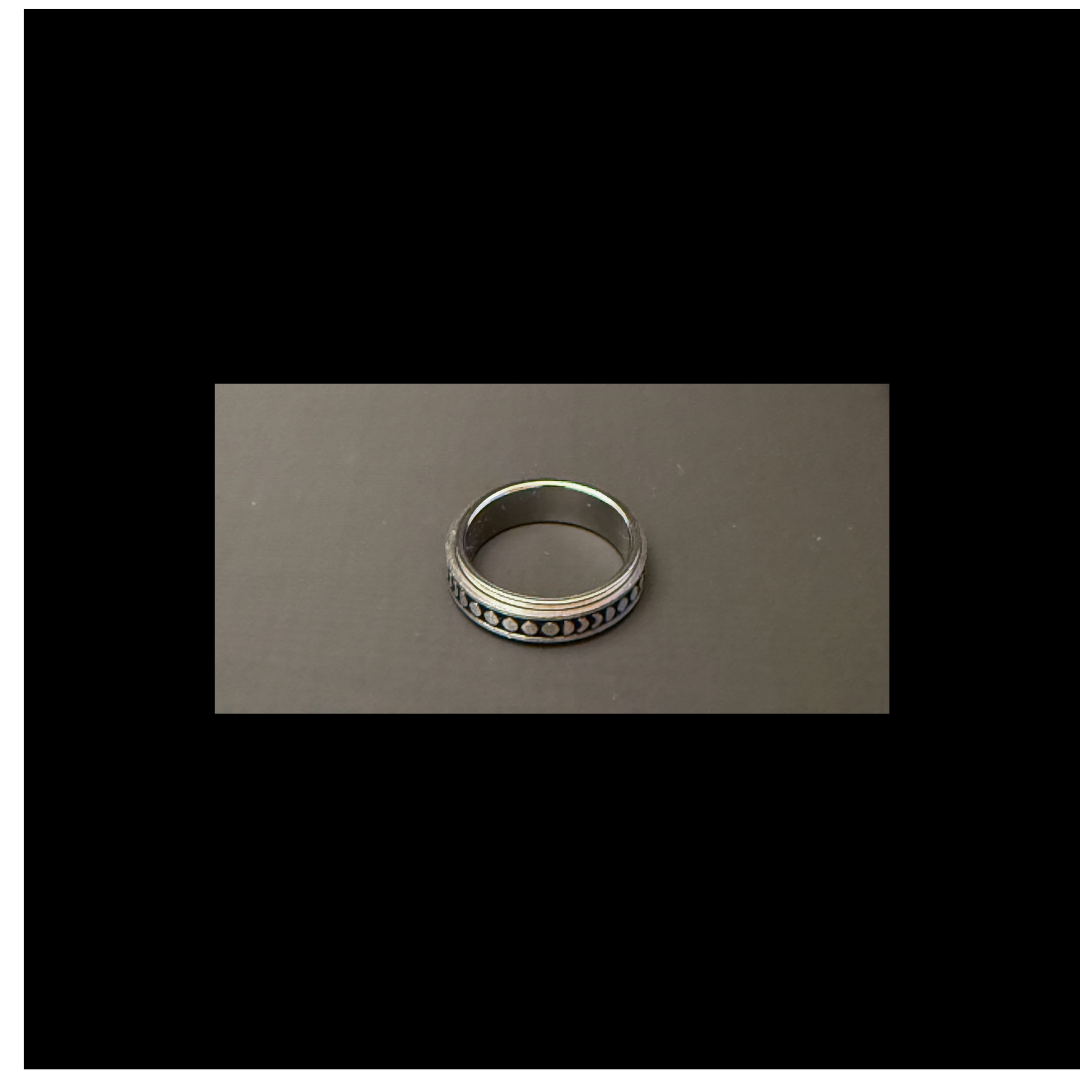 Silver-Tone Moon Phase Spinner Ring