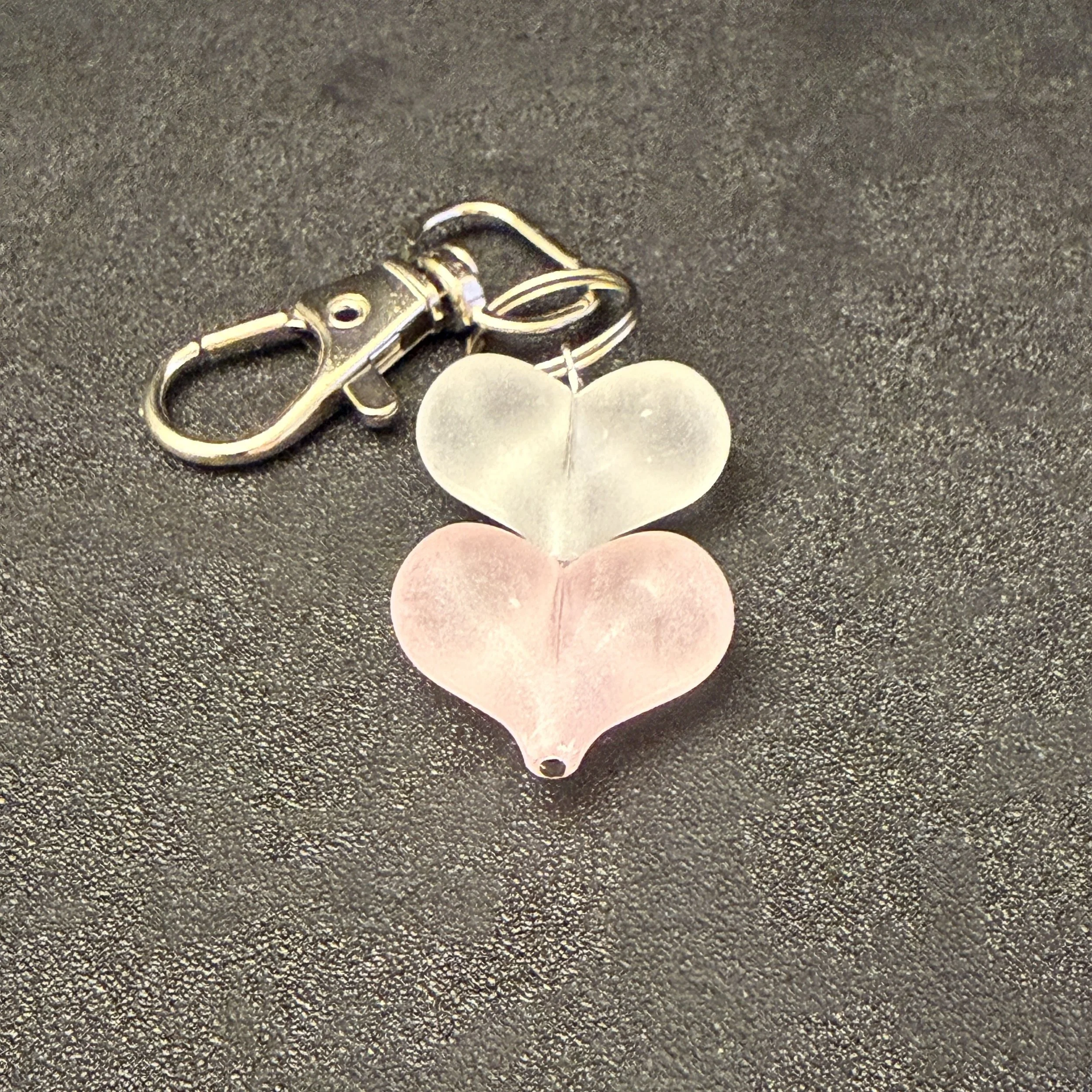 Charming Double Heart Zipper Pull