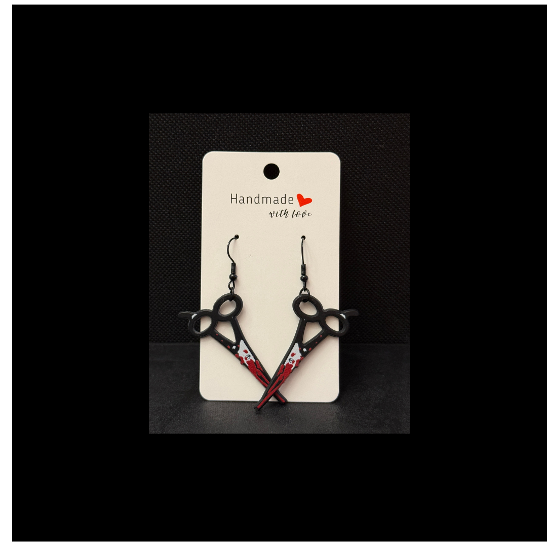 Bloody Scissor Dangle Earrings