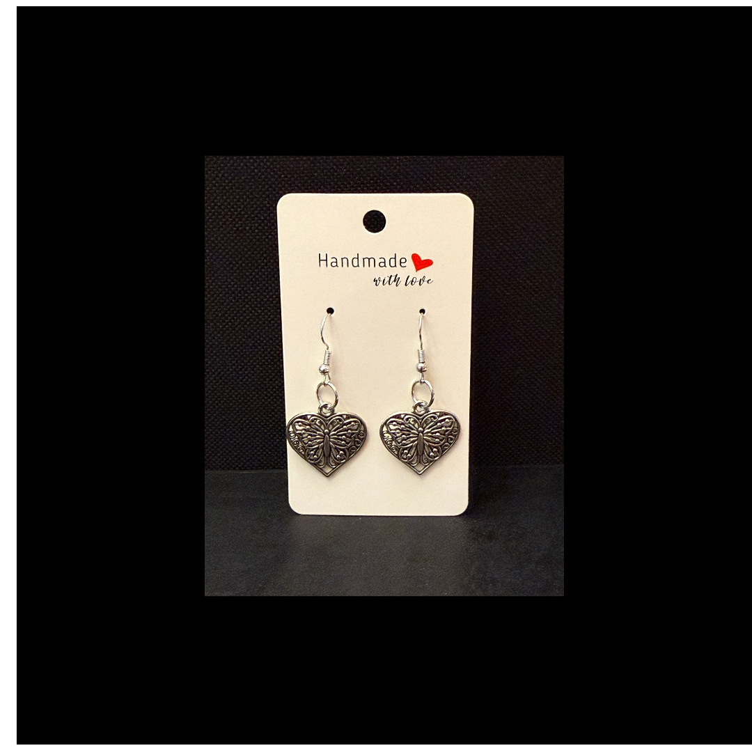 Butterfly Heart Dangle Earrings