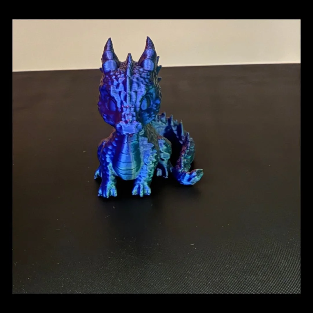 Mystical Iridescent Dragon 3D Figure