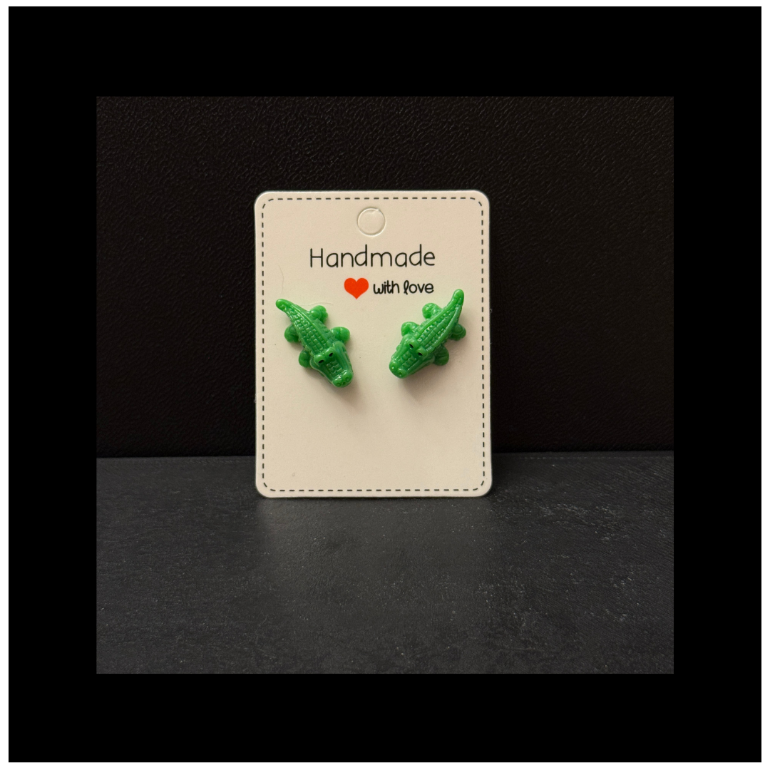 Alligator Hypoallergenic Stud Earrings
