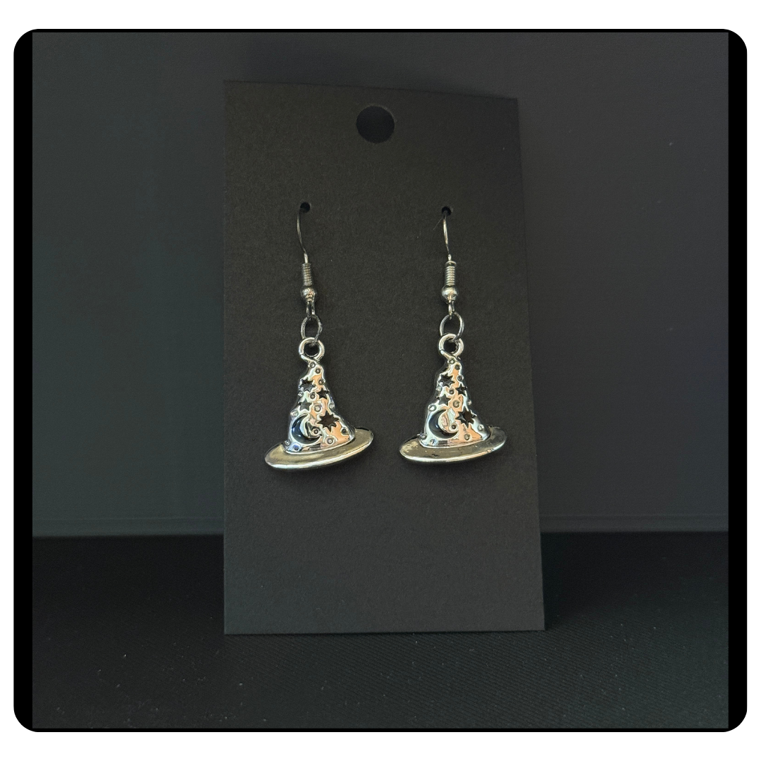 Celestial Witch Hat Dangle Earrings