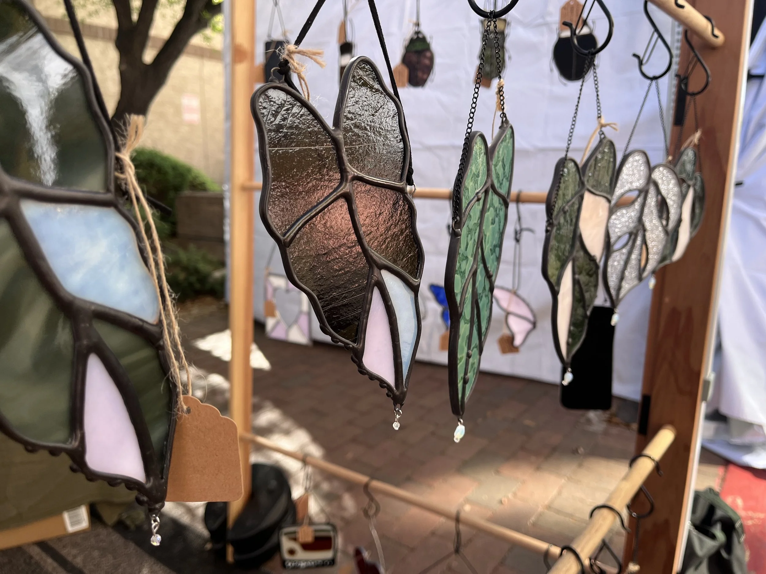 Stained Glass Philodendron Sun Catcher (MADE TO ORDER)