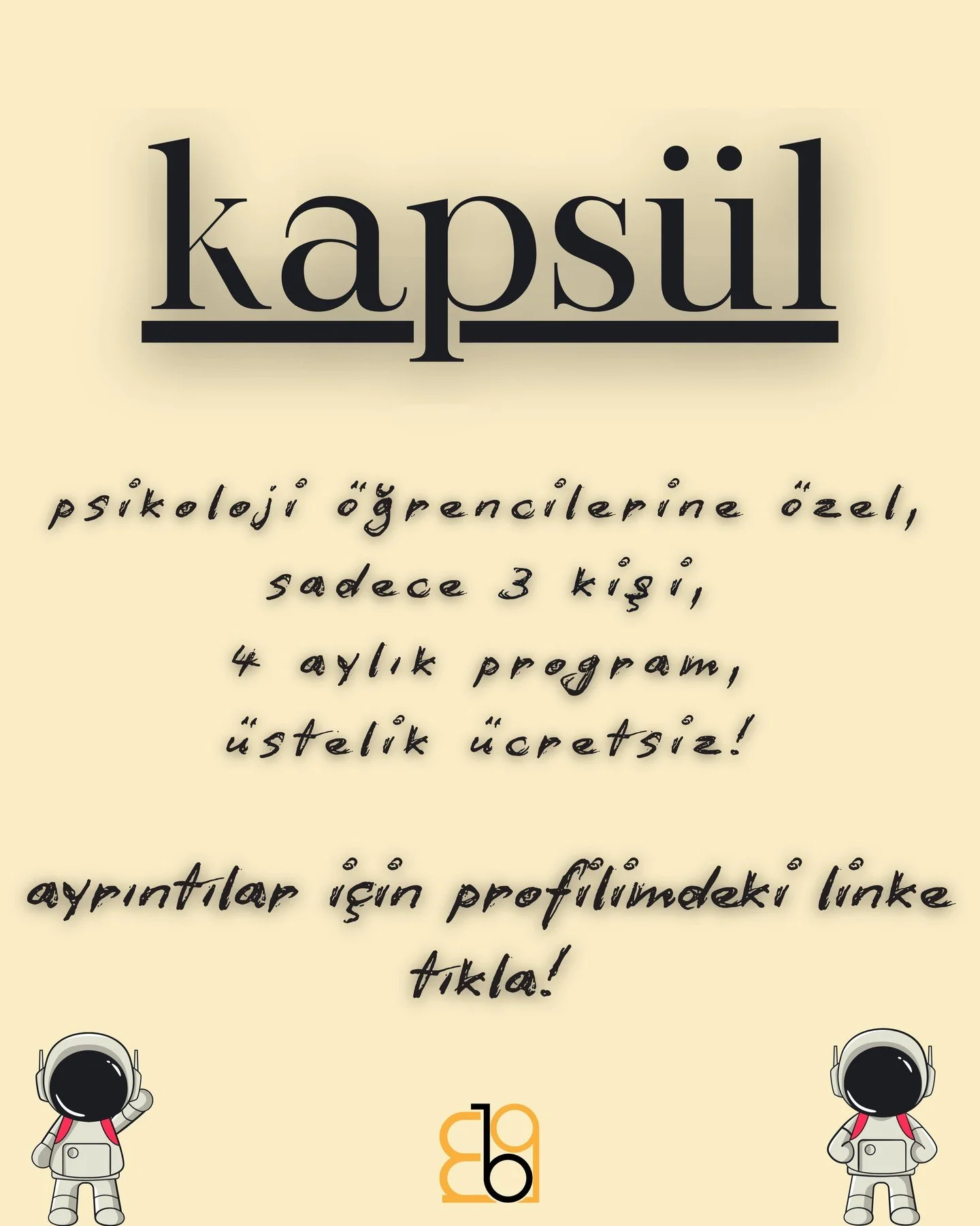*
mesleğe hazırlık s&uuml;recinde olan psikoloji &ouml;ğrencilerine &ouml;zel bir &ccedil;alışma programı başlatıyorum. sadece 3 kişiyle başlayacağım bu s&uuml;re&ccedil; hakkında bilgi alabilmek ve bu programa başvurmak i&ccedil;in profilimdeki link