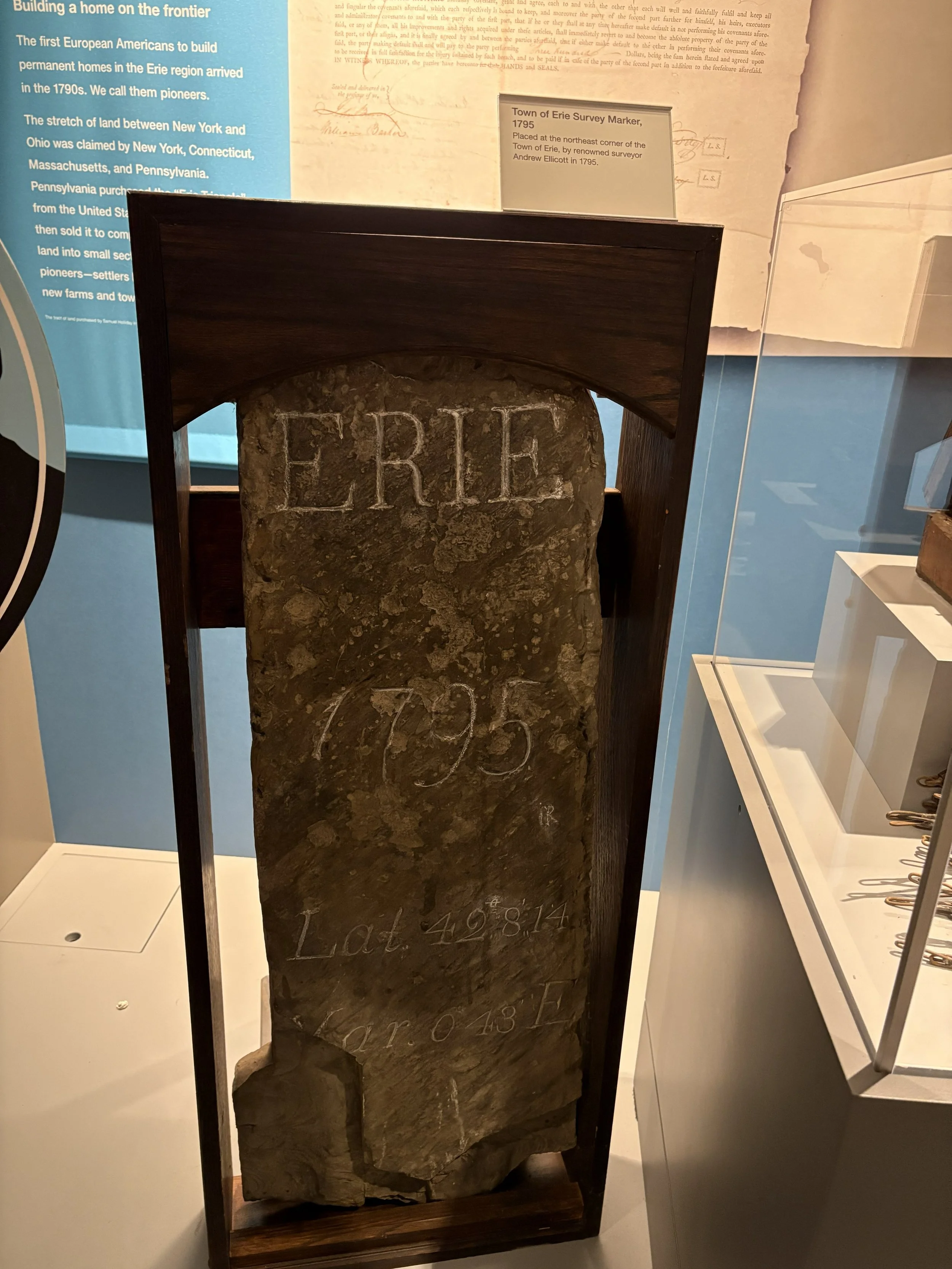 Erie Survey Marker, 1795, Hagen History Center