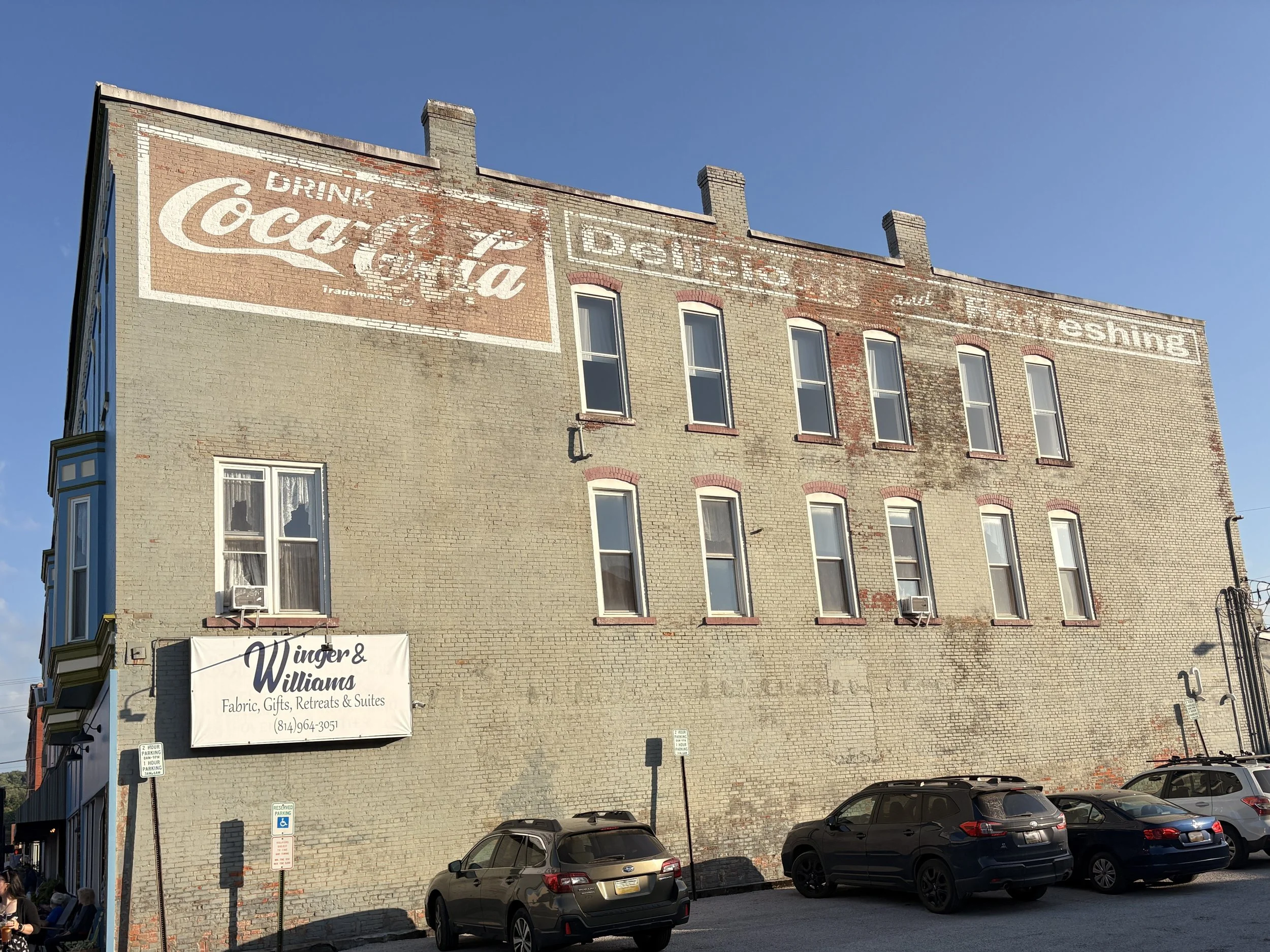 Coca-Cola Ghost Sign, Winger & Williams, N Center St, Downtown Corry
