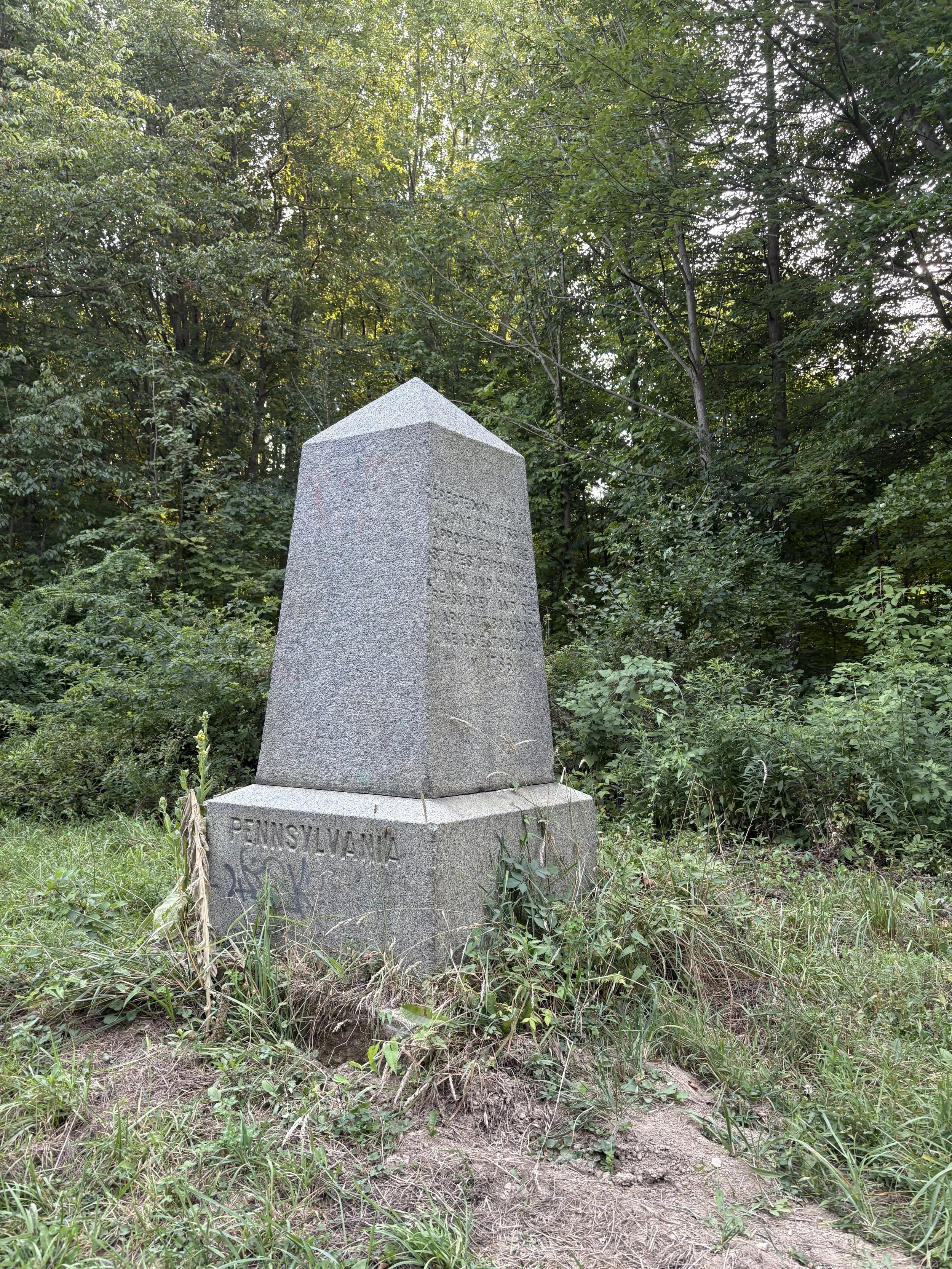 PA-OH Border Marker, State Line Road, Erie County
