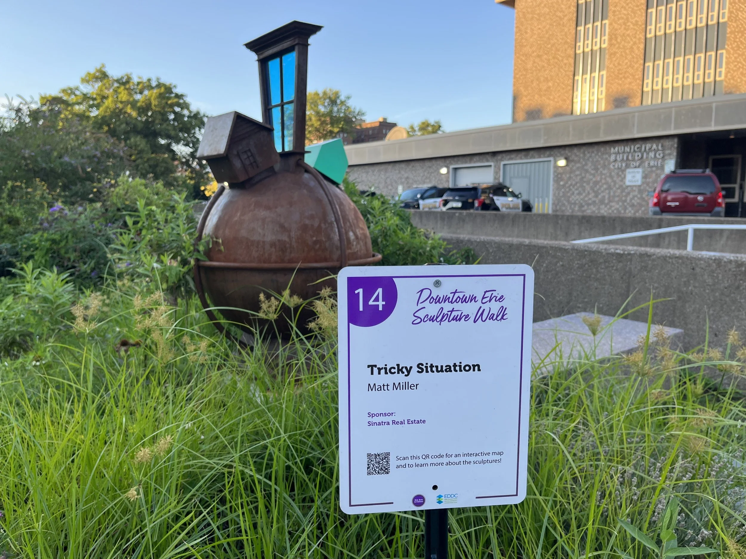 "Tricky Situation" by Matt Miller, Downtown Erie Sculpture Walk