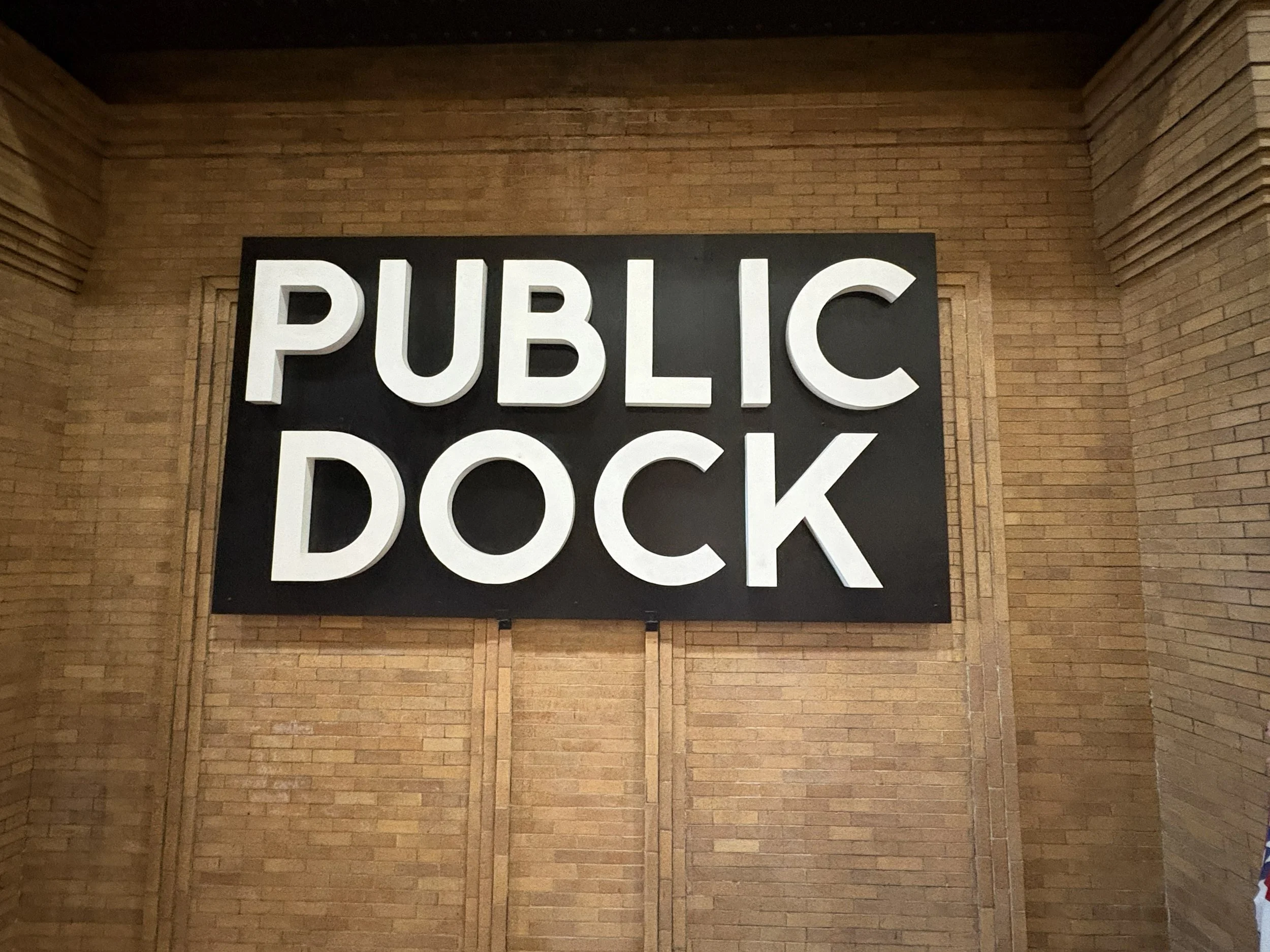 Old Public Dock sign, Erie Maritime Museum