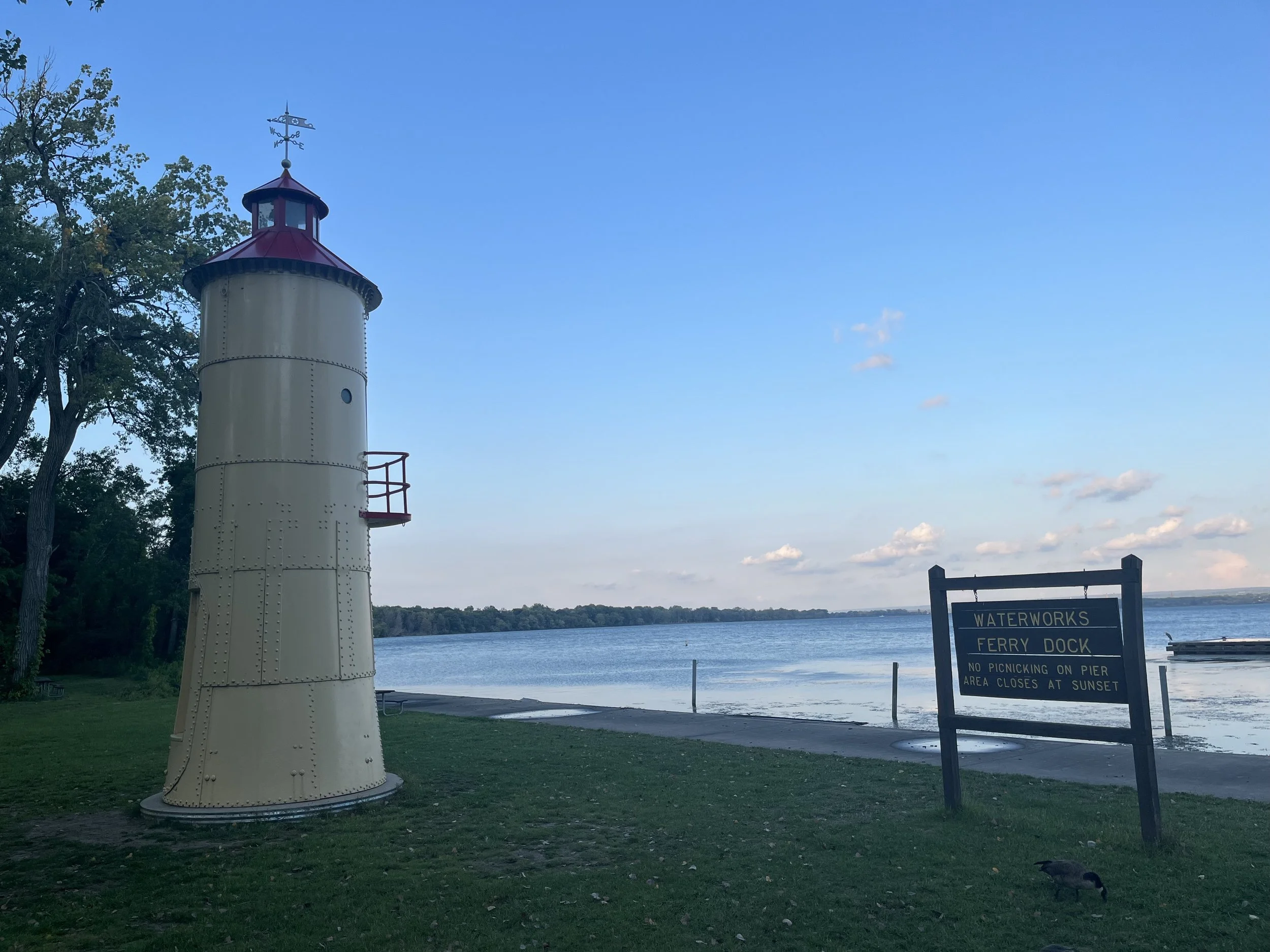 Presque Isle Waterworks steel emergency intake gear tower