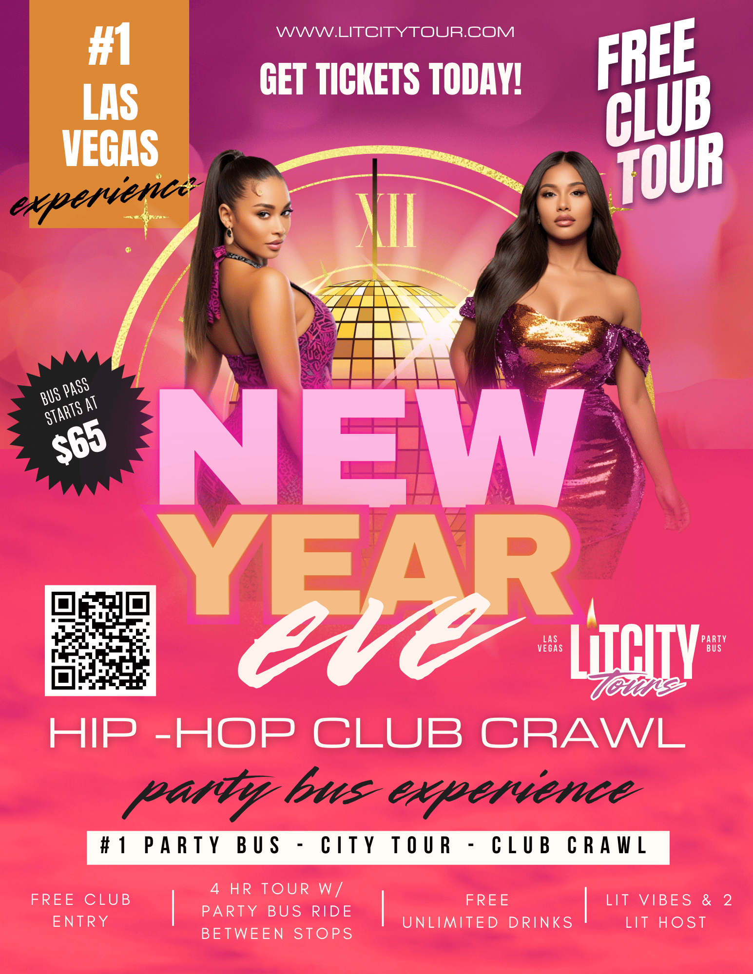 NYE - Hip Hop Party Bus Experience 