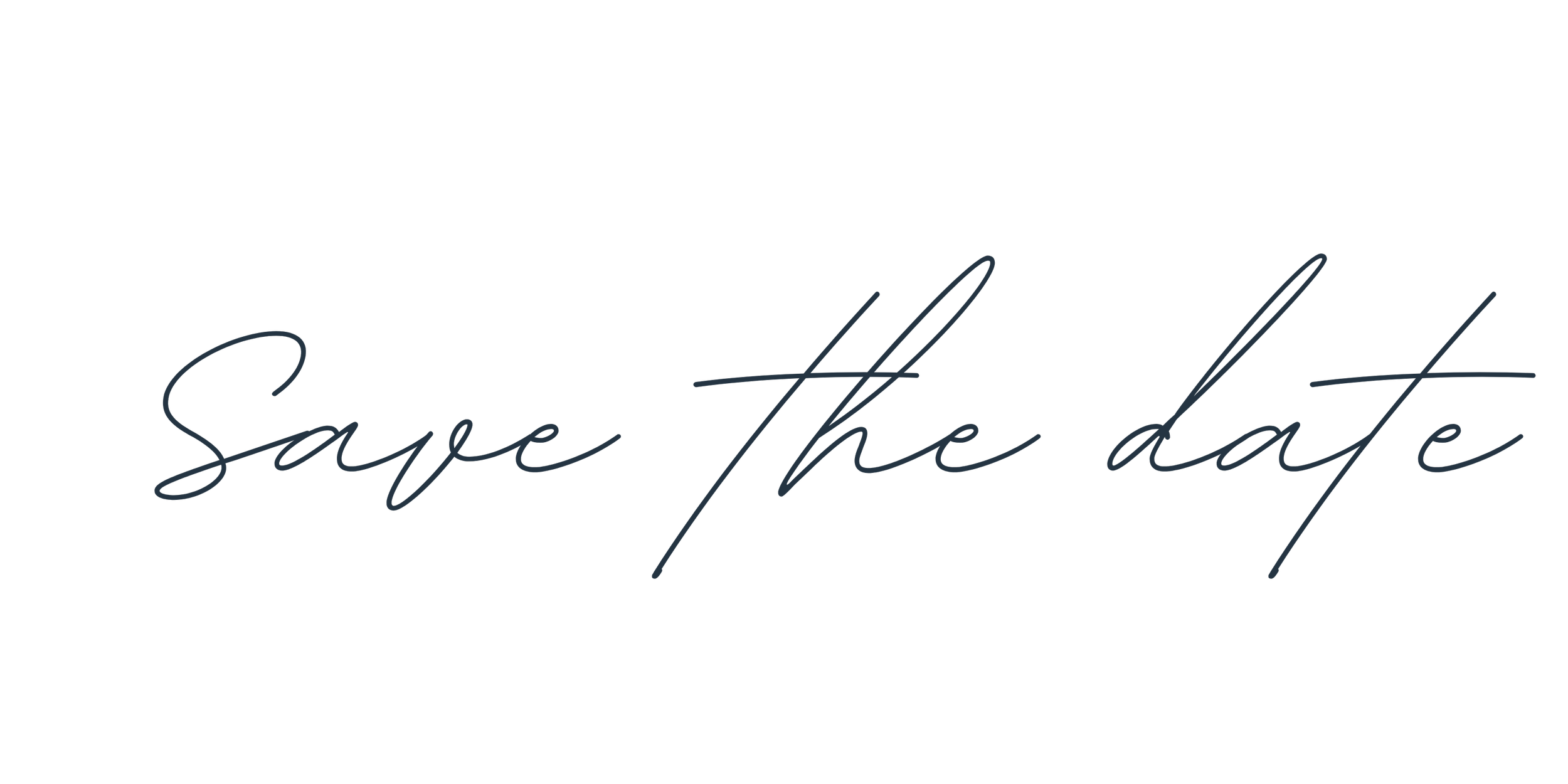 Stylish black background with elegant, cursive text reading 'Save the date' in dark gray.