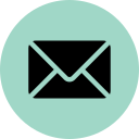 Icon of an envelope inside a green circle.