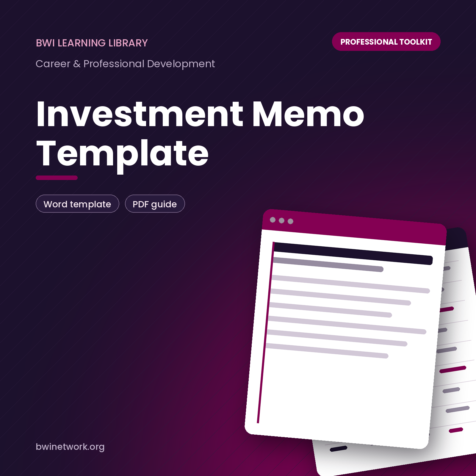 Investment memo templates