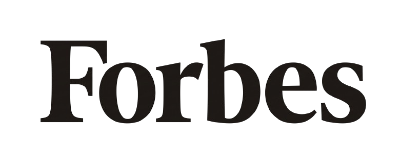 Forbes logo in black and white.