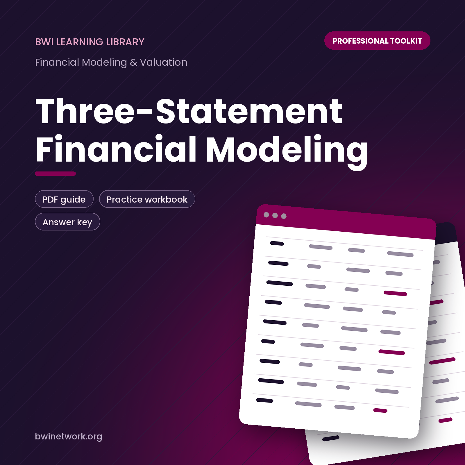 Three-statement financial modeling