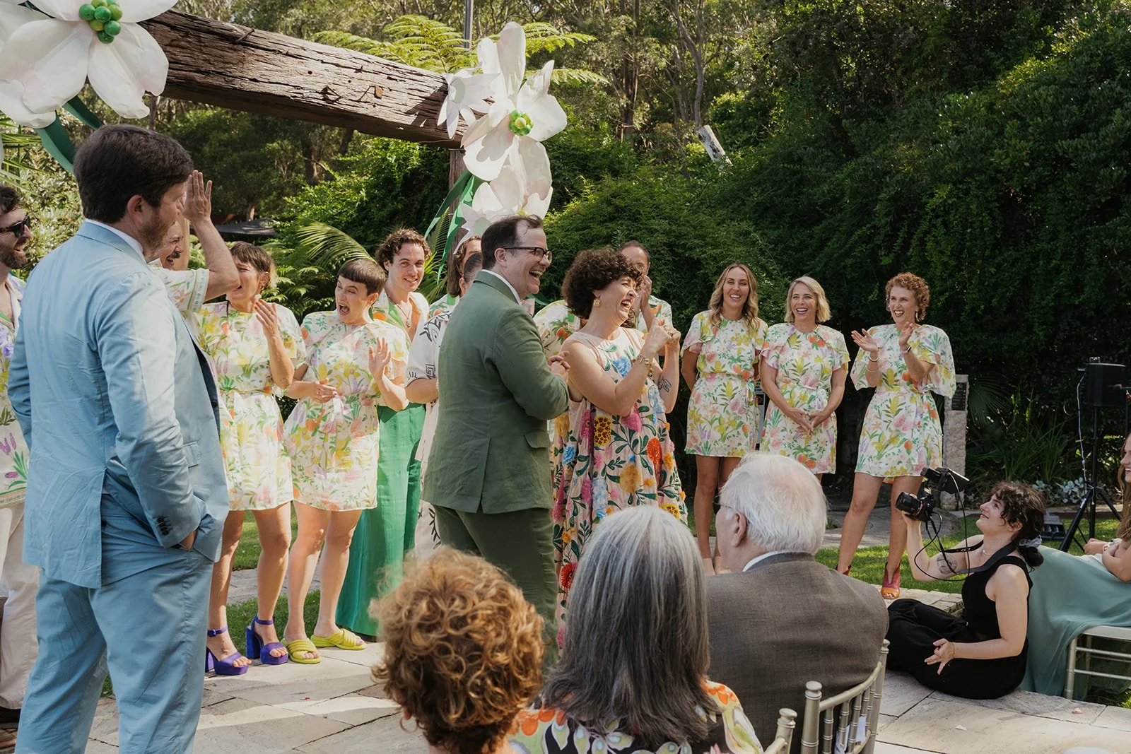 Colourful wedding at Tumbling Waters Retreat