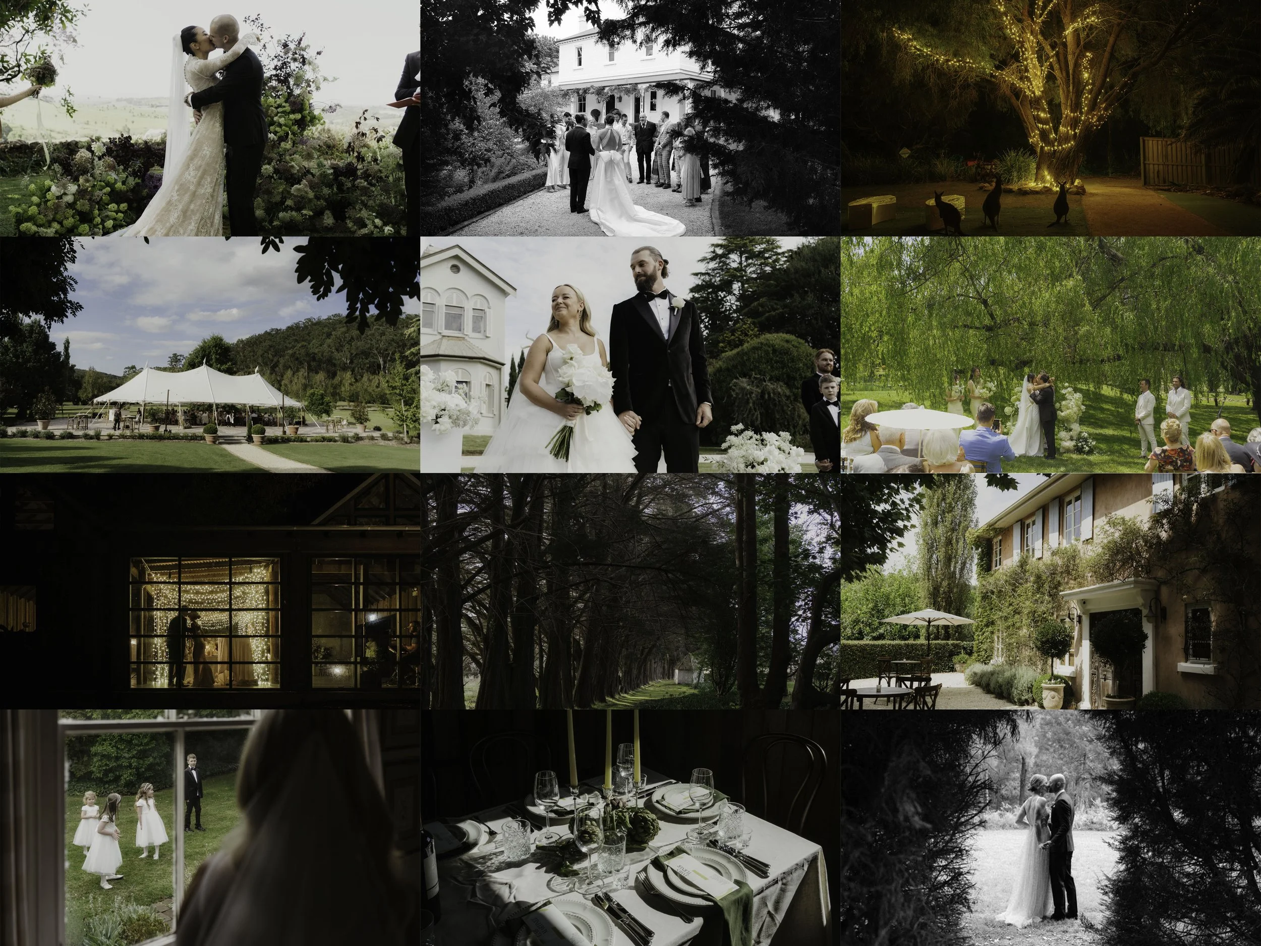 Collage of different wedding venues in NSW