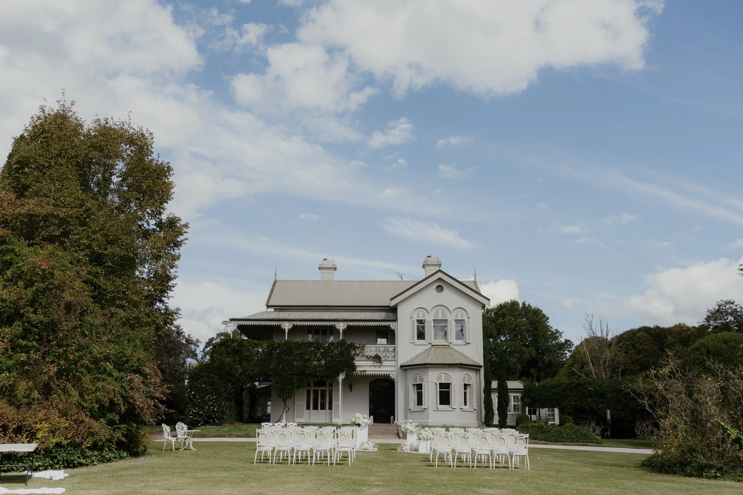 Wedding set up at Somerley House Sutton Forest