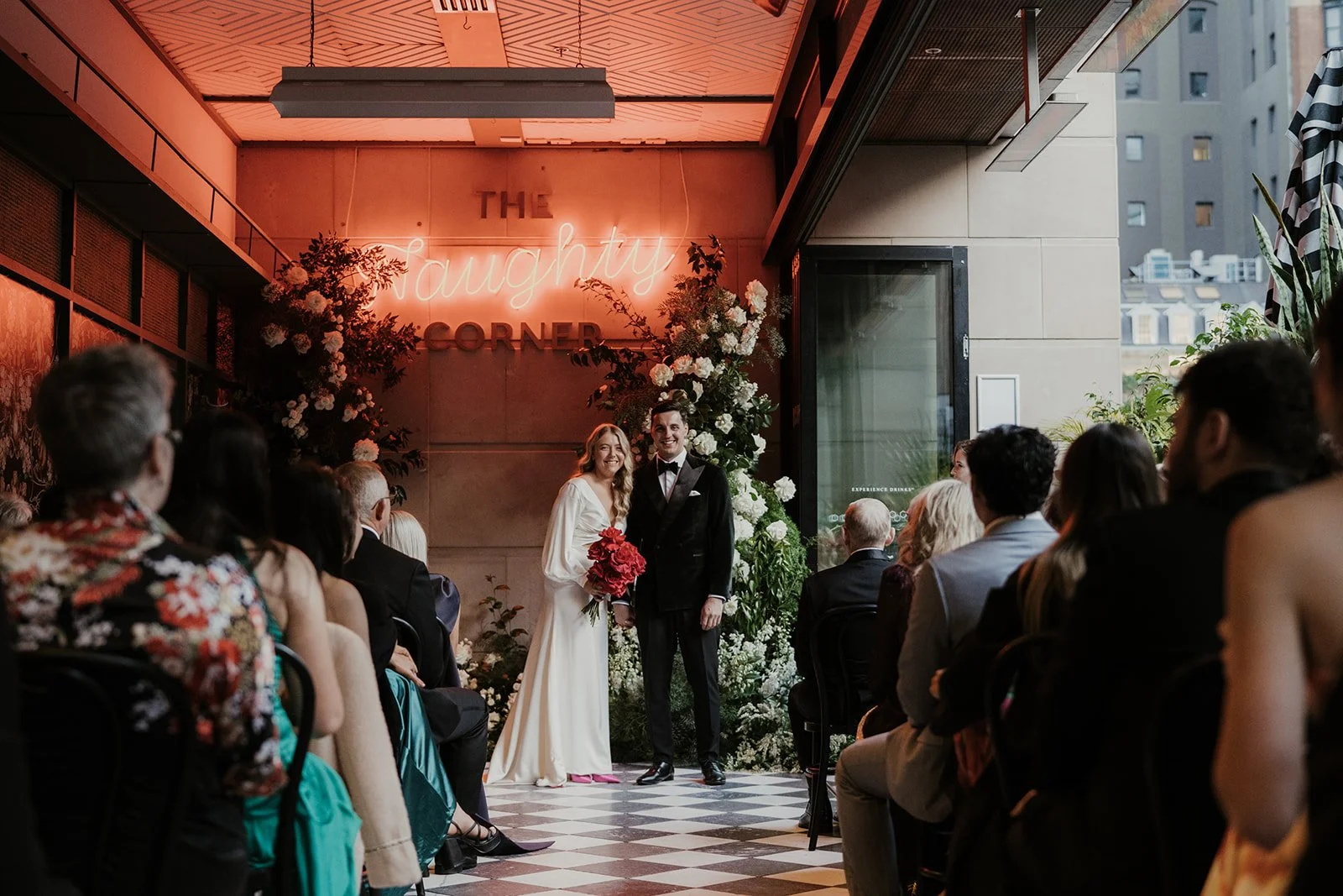 Couple getting married at Verandah Bar