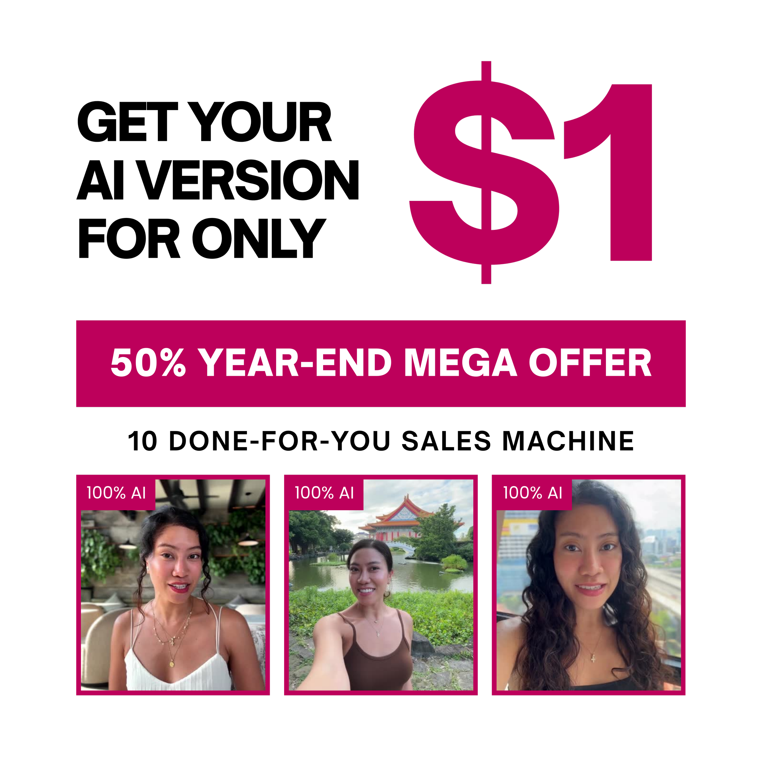 50% YEAR-END MEGA OFFER - 10 DFY SALES MACHINE AI AVATAR VIDEOS