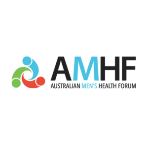 Logo for the Australian Mental Health Forum (AMHF) featuring a colorful interconnected loop design and the text 'AMHF' and 'Australian Mental Health Forum'.