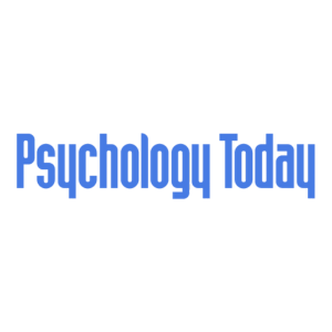 Logo with the text 'Psychology Today' in blue and black.