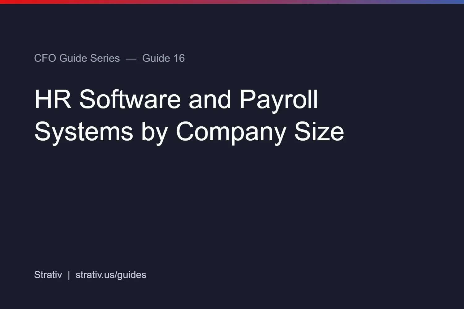 HR Software and Payroll Systems by Company Size