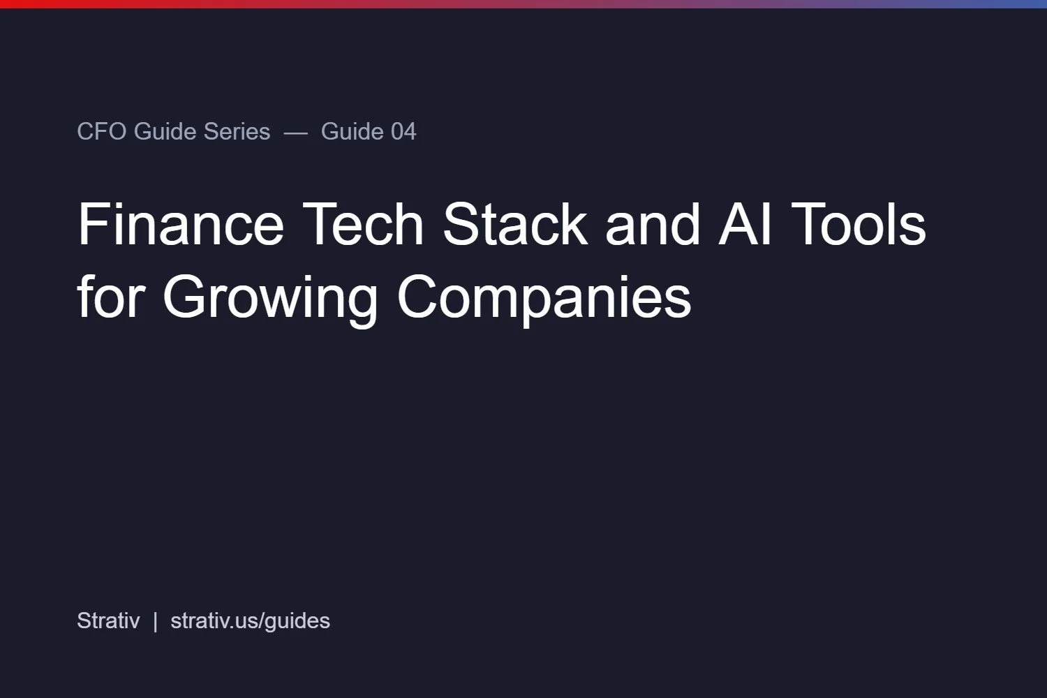 Finance Tech Stack and AI Tools for Growing Companies