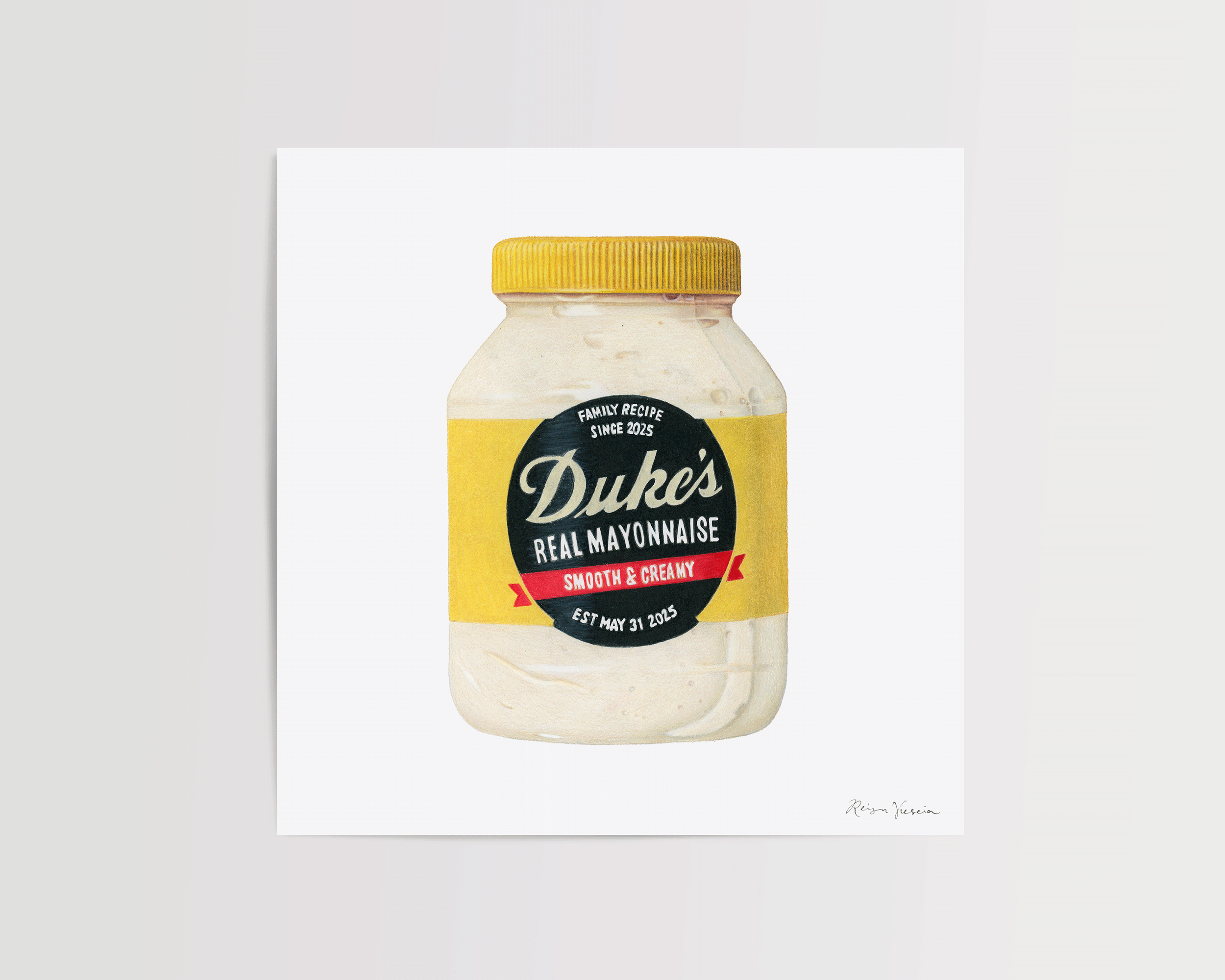 duke's mayonnaise hyperrealistic drawing colored pencils reigan viescia
