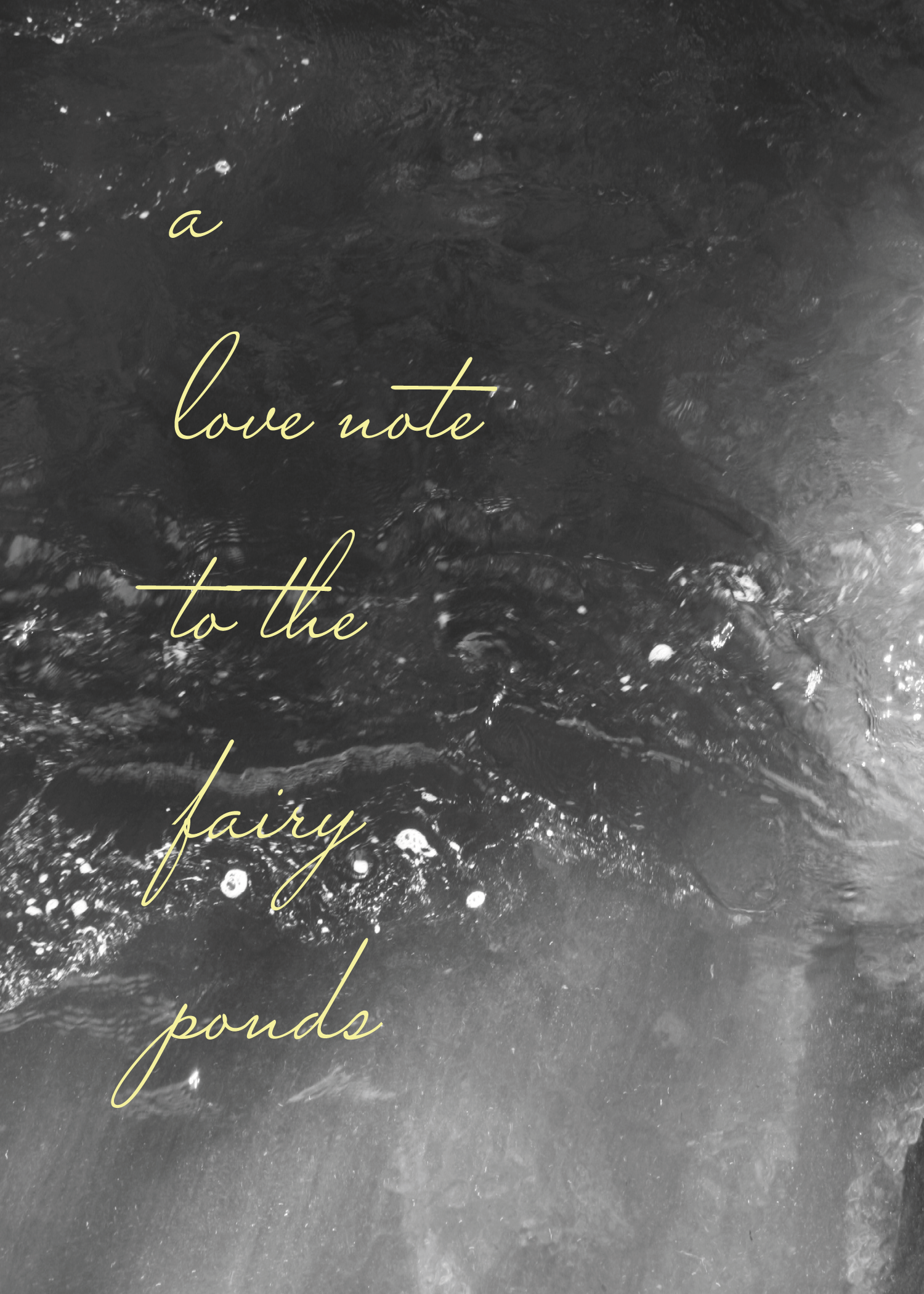 A LOVE NOTE TO THE FAIRY PONDS