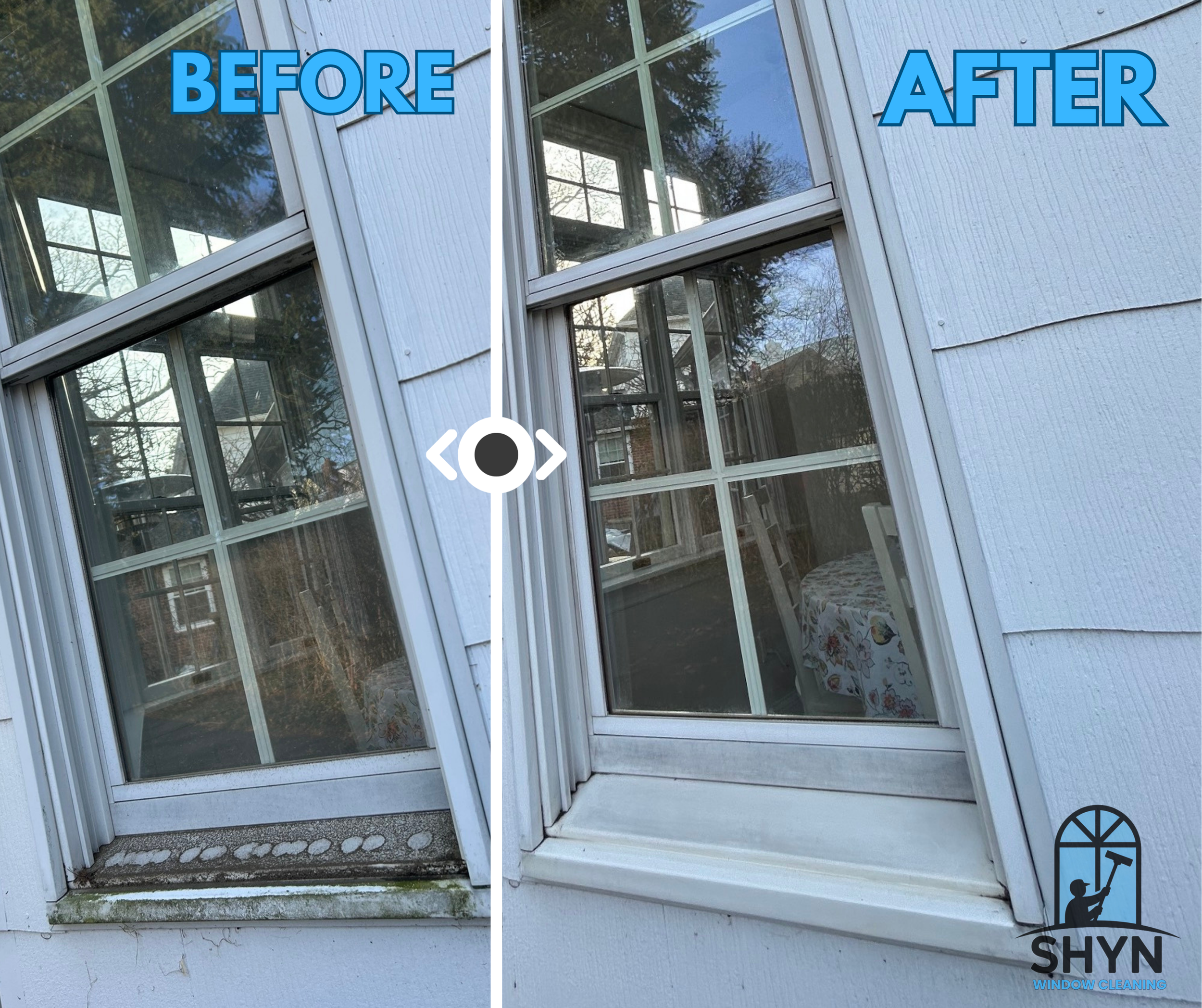 before and after shyn window cleaning