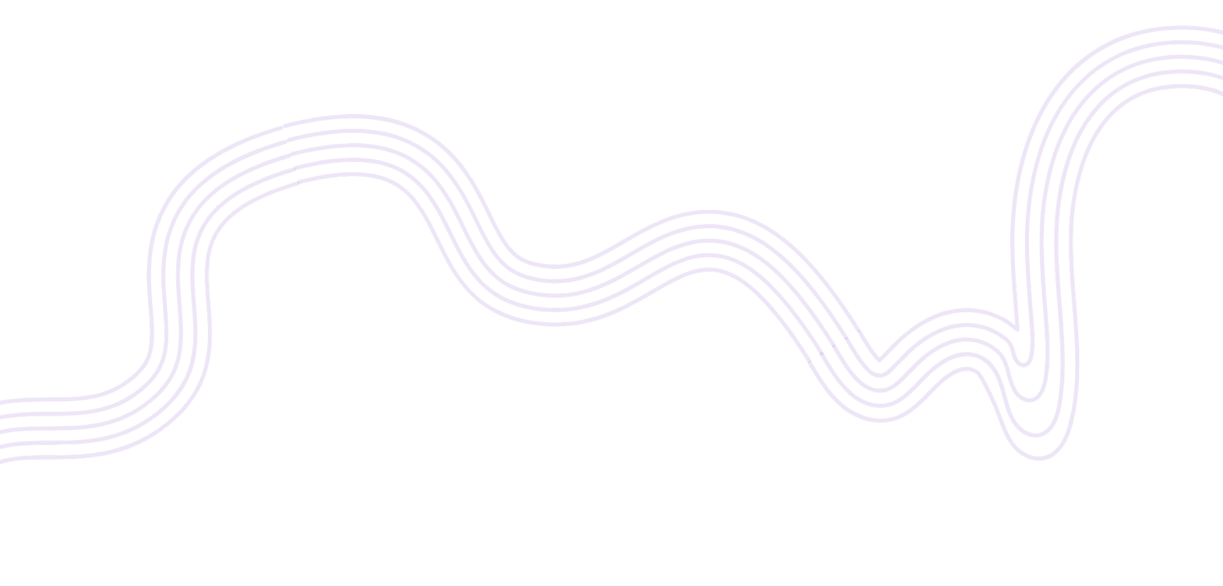 Abstract digital art featuring wavy purple lines on a black background.