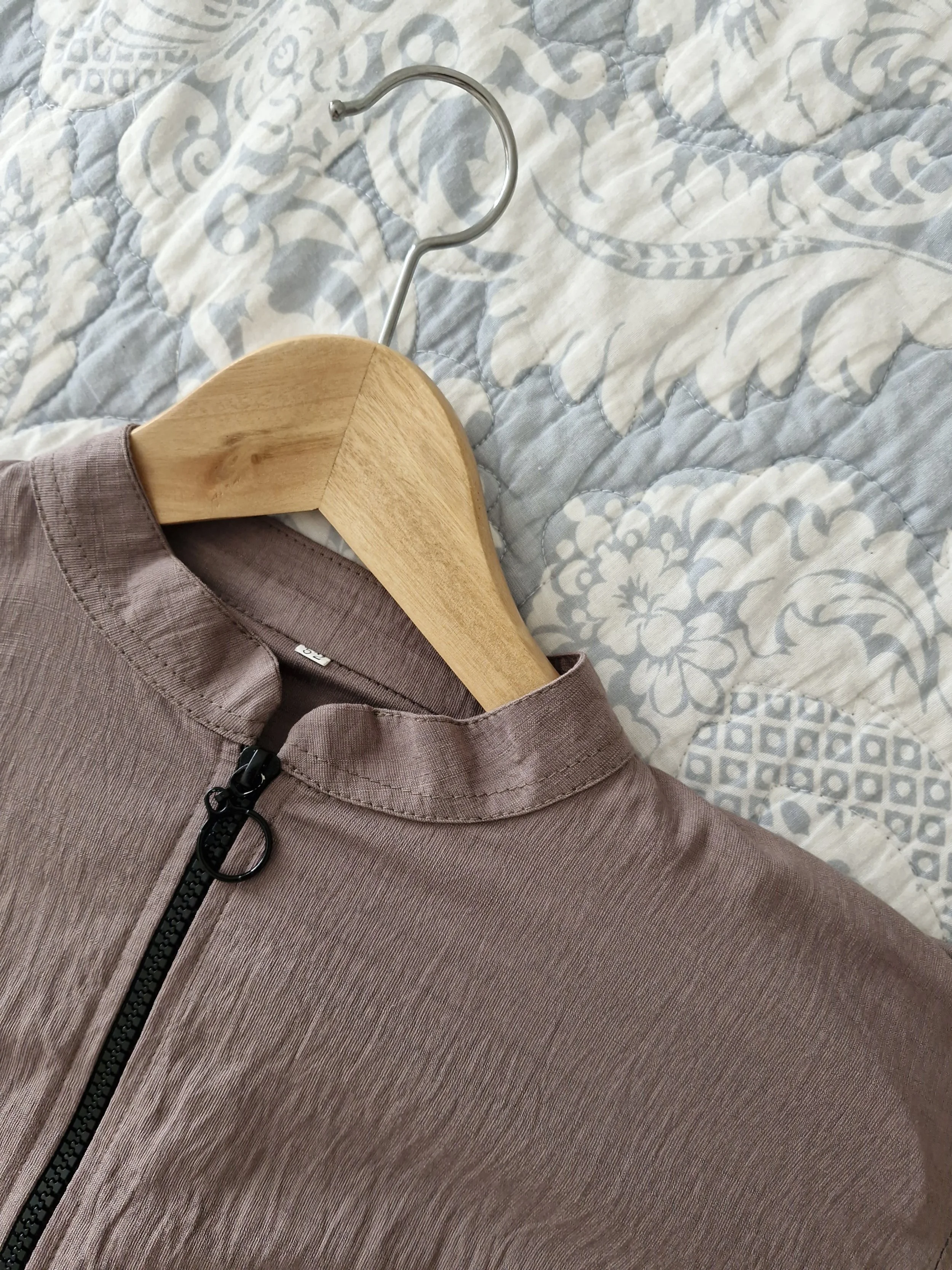 Taupe Grey Comfort Cotton Abaya 52"