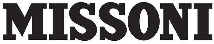 Close-up of the word 'MISSONI' written in bold, black capital letters on a white background.