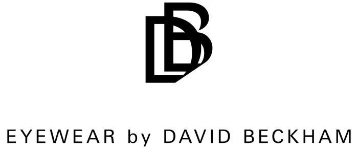 Logo of D B in stylized black font, with the text "EYEWEAR by DAVID BECKHAM" below.