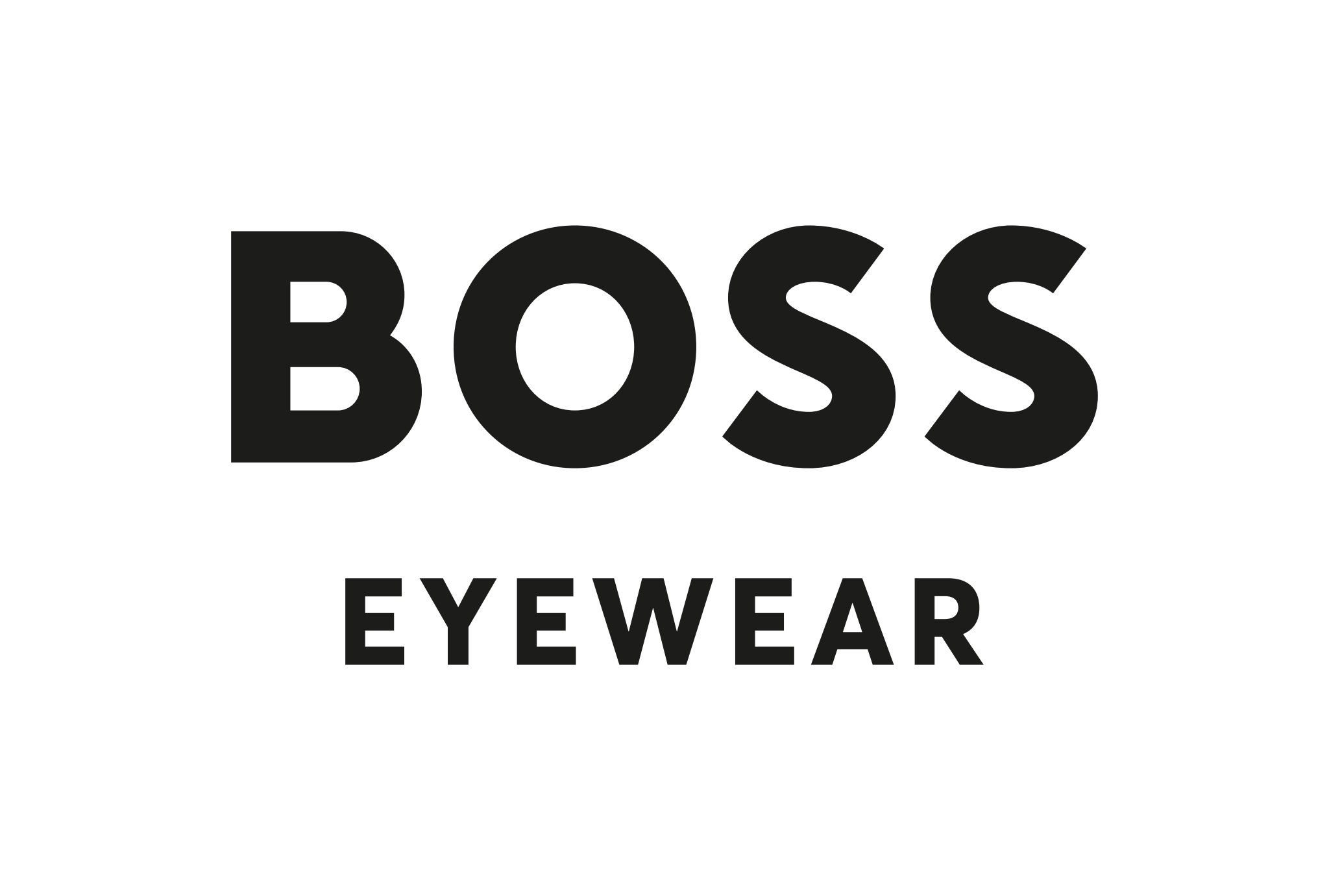 Logo for BOSS EYEWEAR in black text on a white background.