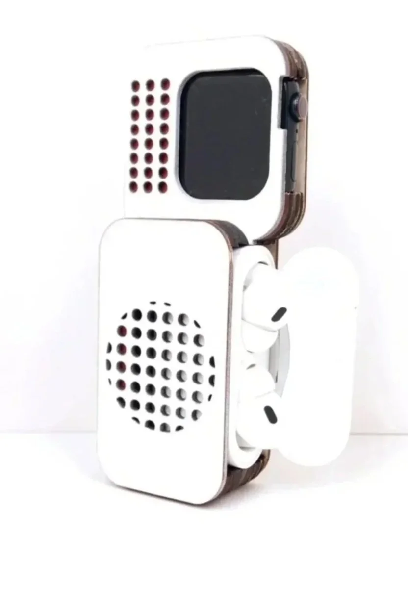 AirPods Pro case open, sliding out from the carrier