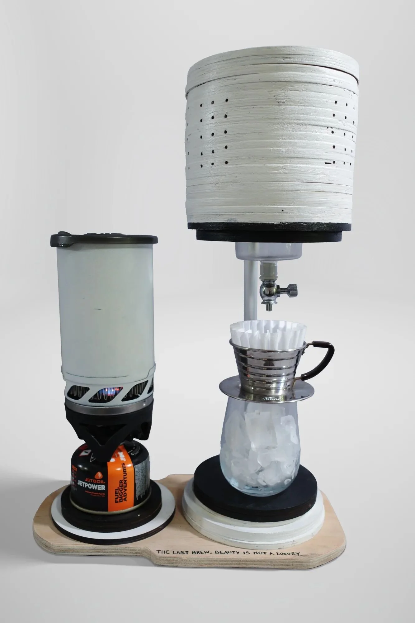 Wooden reconstruction from salvaged pine timber. First laser-cutting project, first lamination work. Rams' modernist future never materialised—planned obsolescence, climate collapse, sealed products. But principles prove universal: functionally deriv