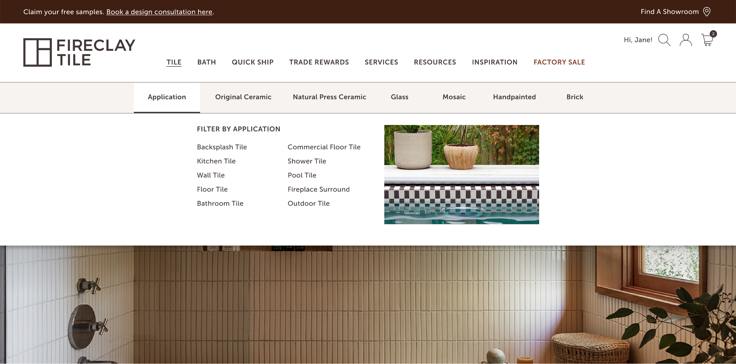 Addressed Education Gap: The "Shop by Application" filter guided users toward products engineered for their specific environment, educating users on which tile products suited their applications.