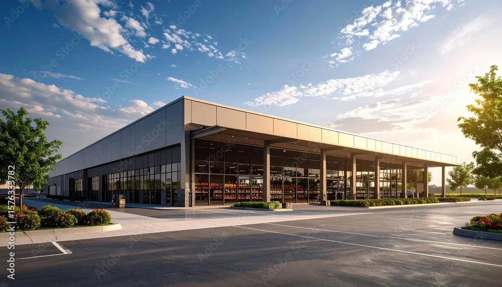 Close-up of a modern Aluminium Composite Panel