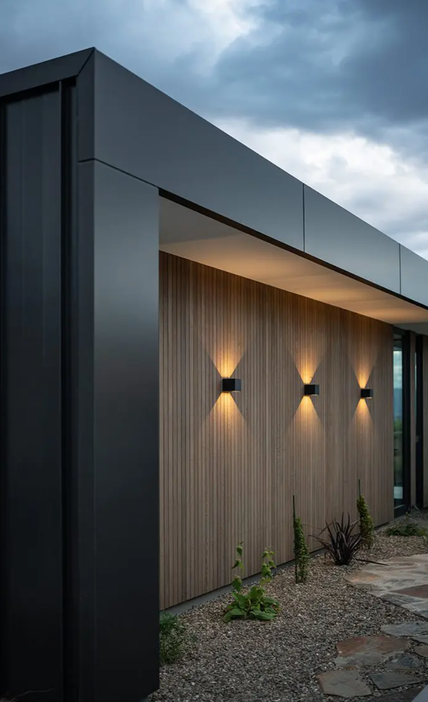 Close-up of a modern Aluminium Composite Panel