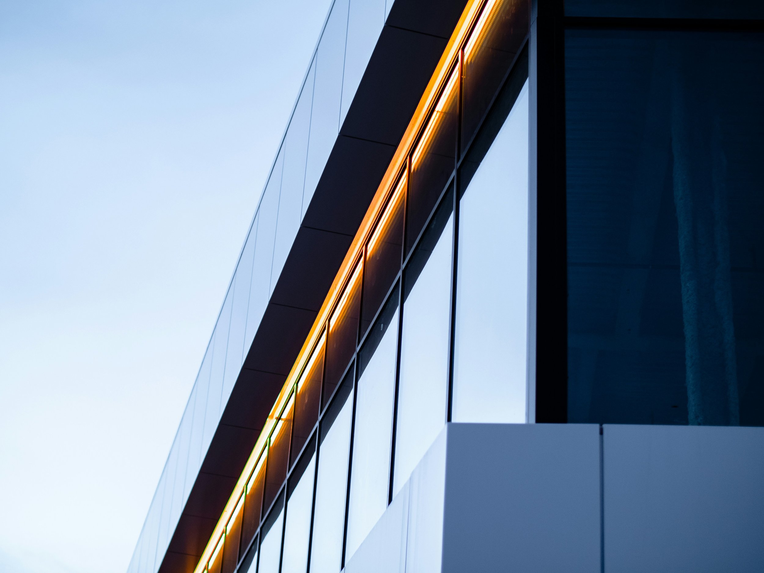 Close-up of a modern Aluminium Composite Panel