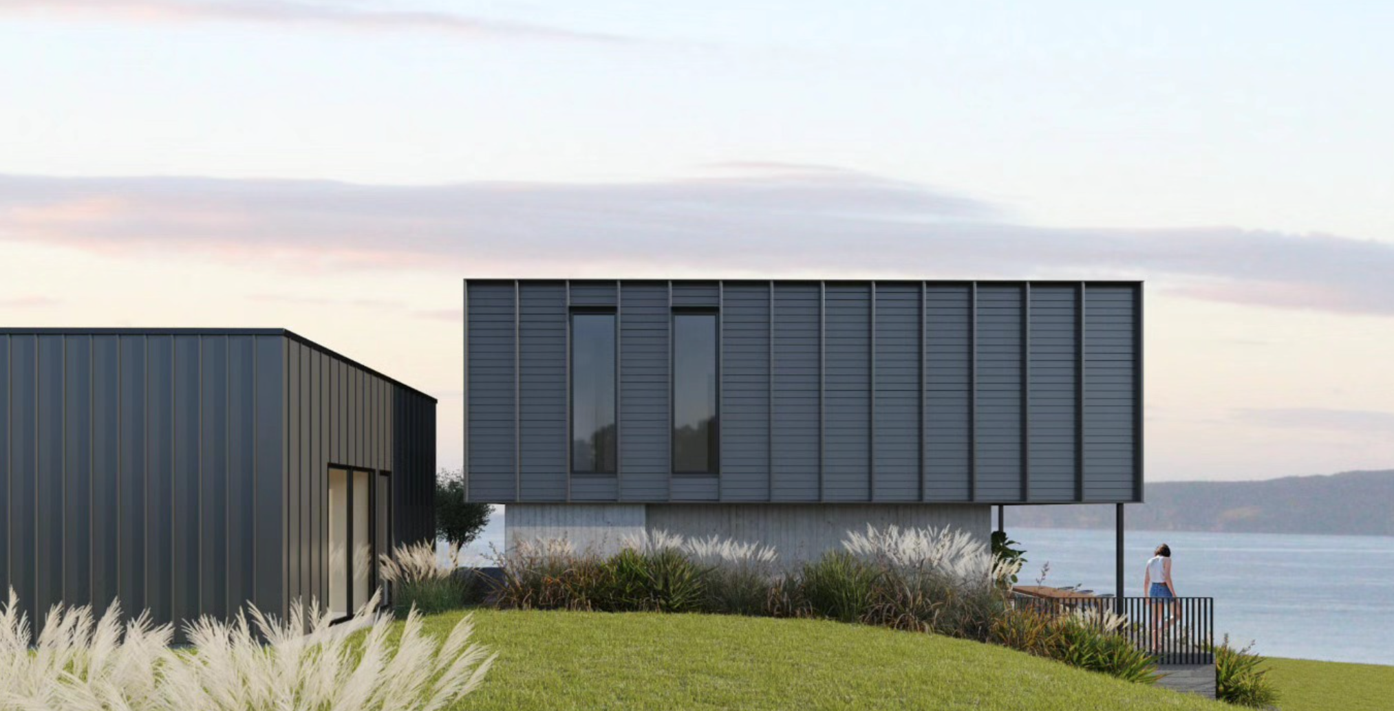 Modern residential home showcasing Flashclad aluminium cladding with clean lines and contemporary design.